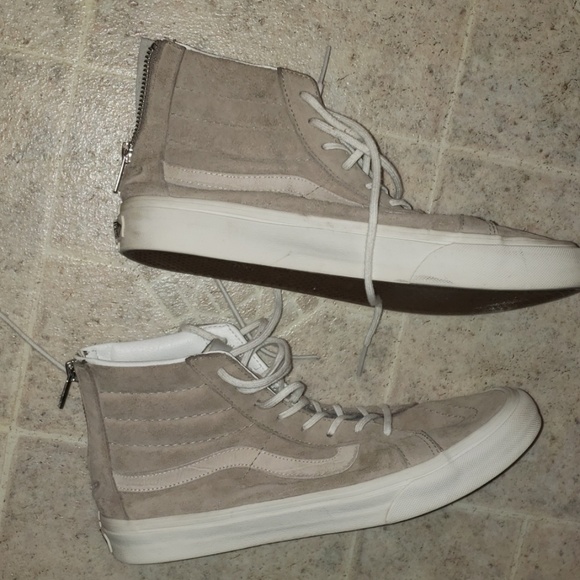 Vans Skateboard high top tan suede sneakers - Picture 1 of 8